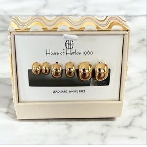 House of Harlow Earring set chunky short hoops
